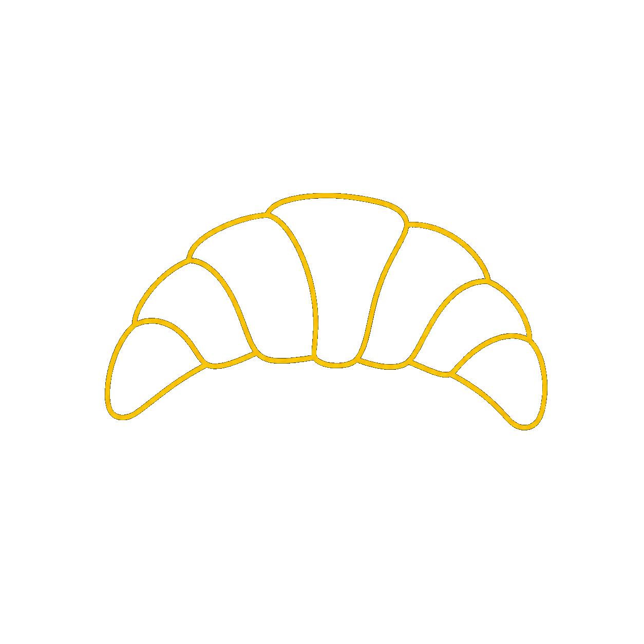 Croissant outline