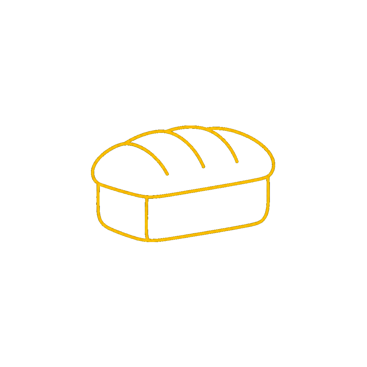Loaf bread outline