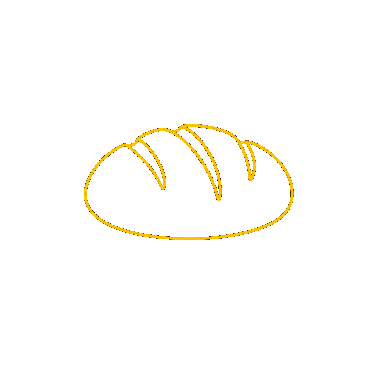 Bread loaf outline